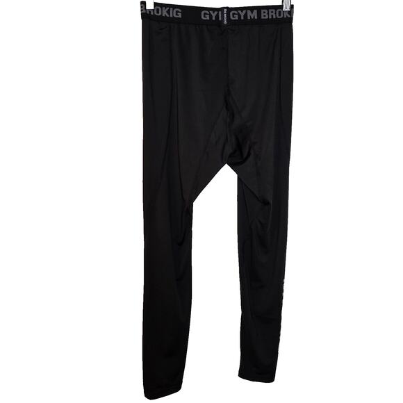 NWT'S -BROKIG 2-Pk Men's Sturdy Compression Tights Calf-Printed Black/White Sz M - Picture 1 of 10